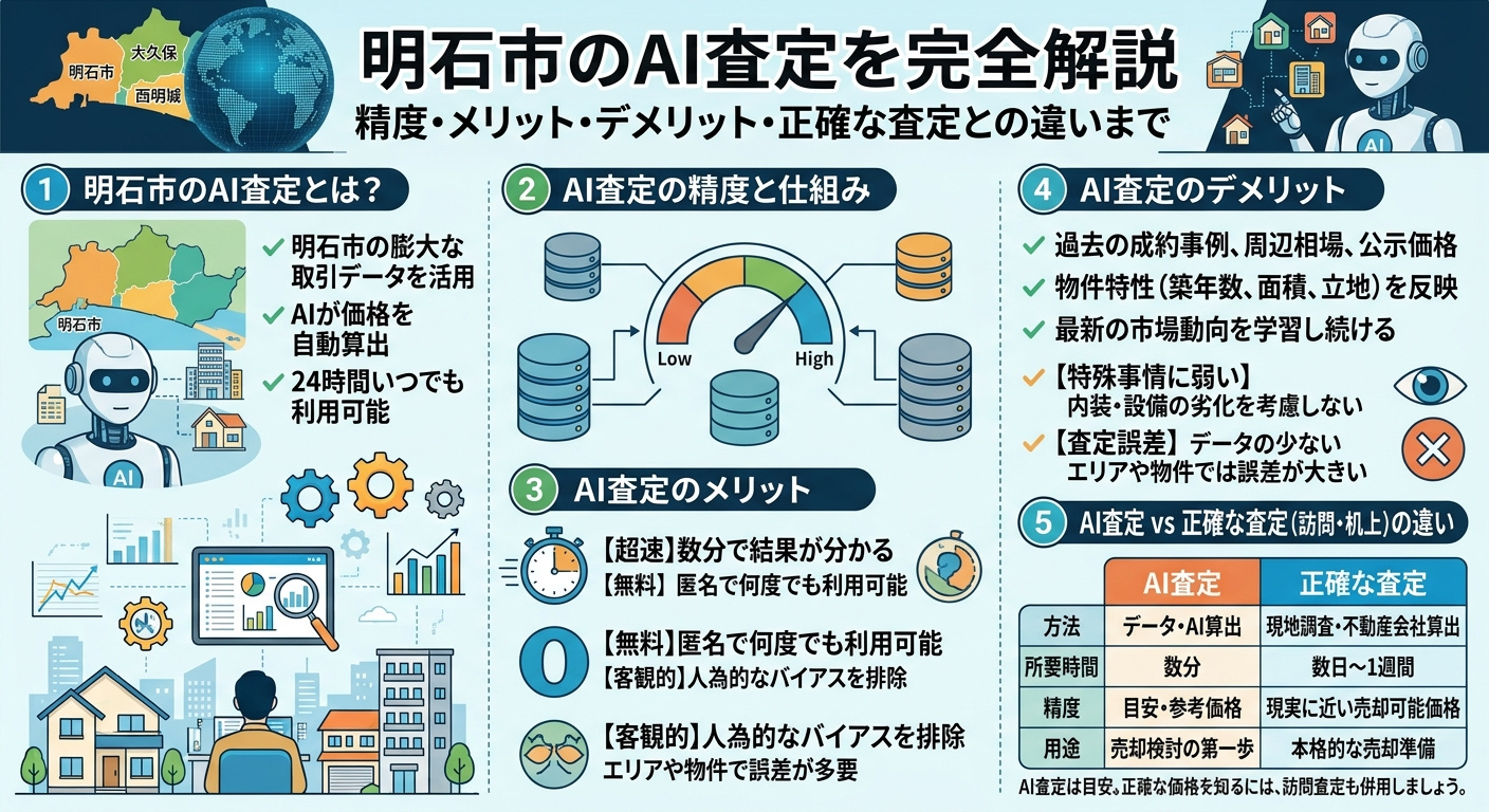 明石市のAI不動産査定とは？従来の査定との違い・精度・注意点...の画像