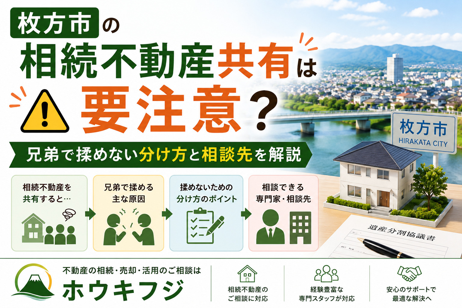 枚方市の相続不動産共有は要注意？兄弟で揉めない分け方と相談先...の画像