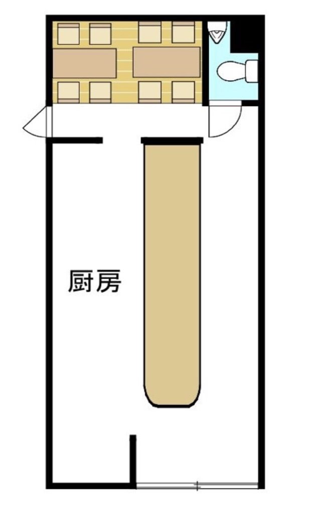 東部市場前駅１分！1階路面店舗！和食店居抜き！約10.2坪！...の画像