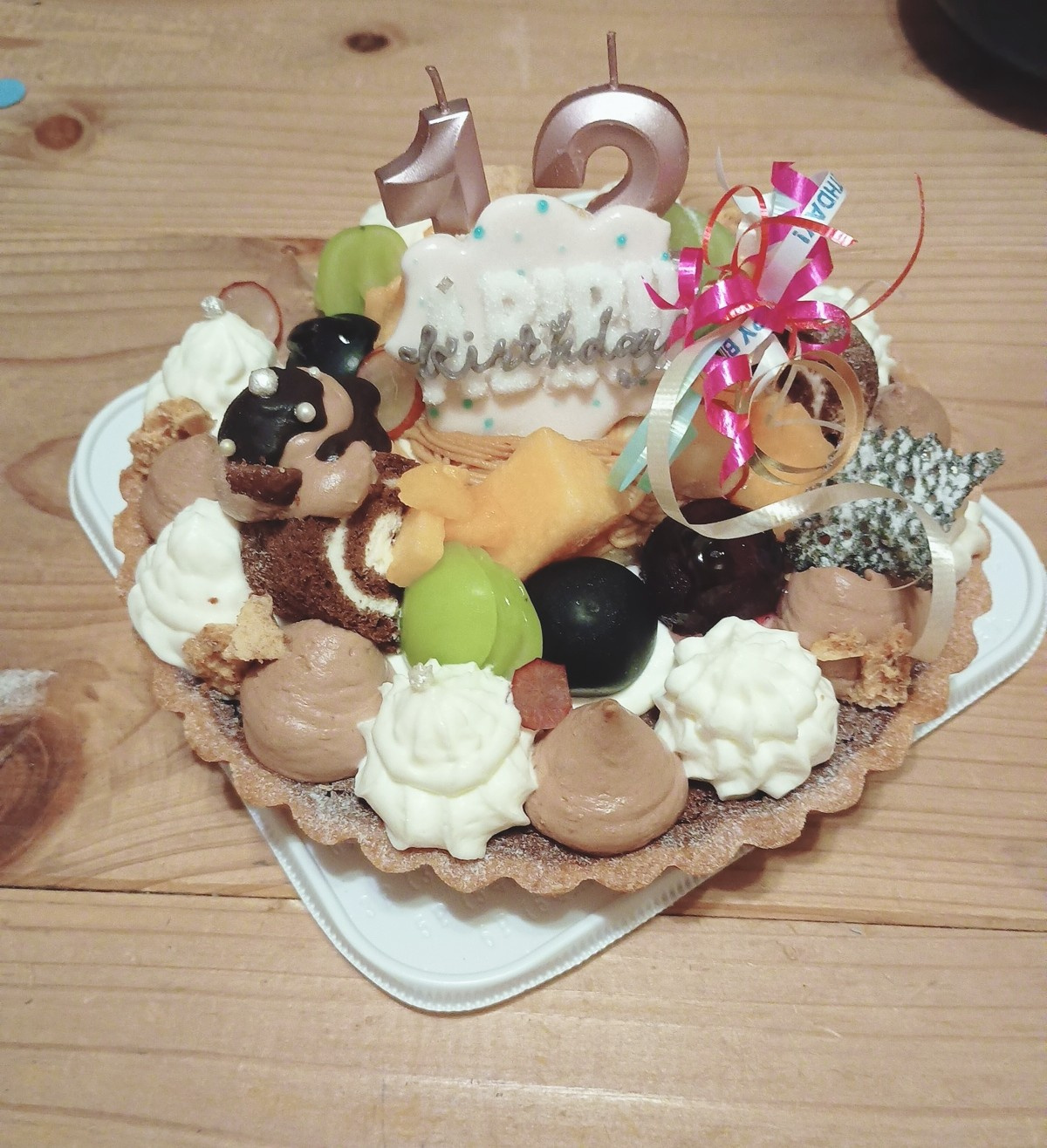 娘の誕生日にチョコタルトを注文の画像