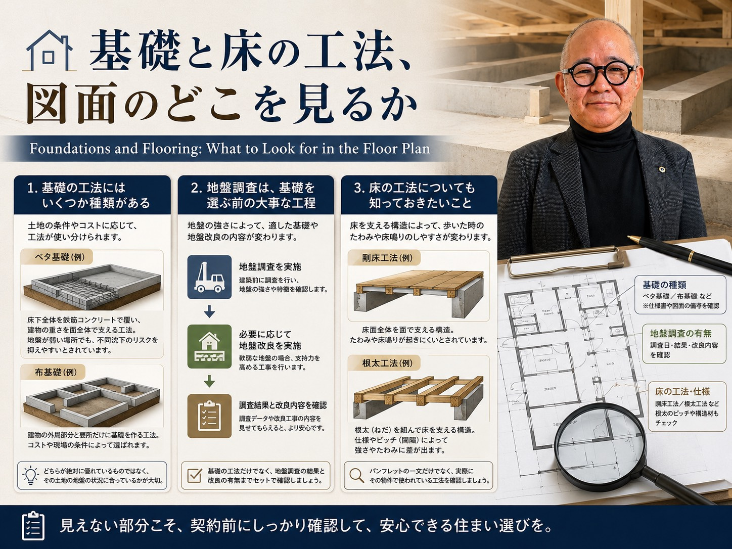 2026年9月24日基礎と床の工法、図面のどこを見るかの画像