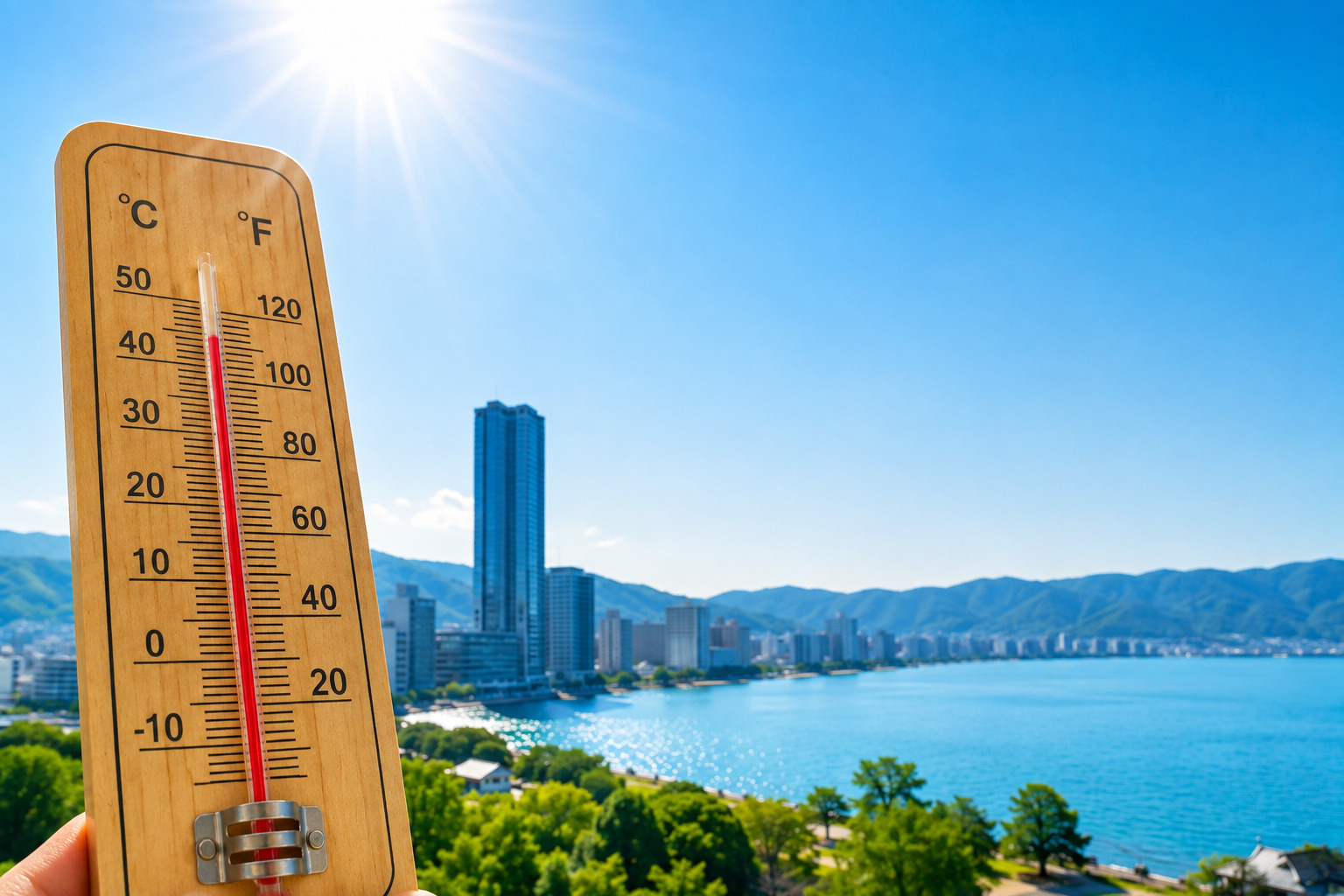  大津市で観測史上最高気温39.3℃！異例の残暑、今こそ熱中...の画像