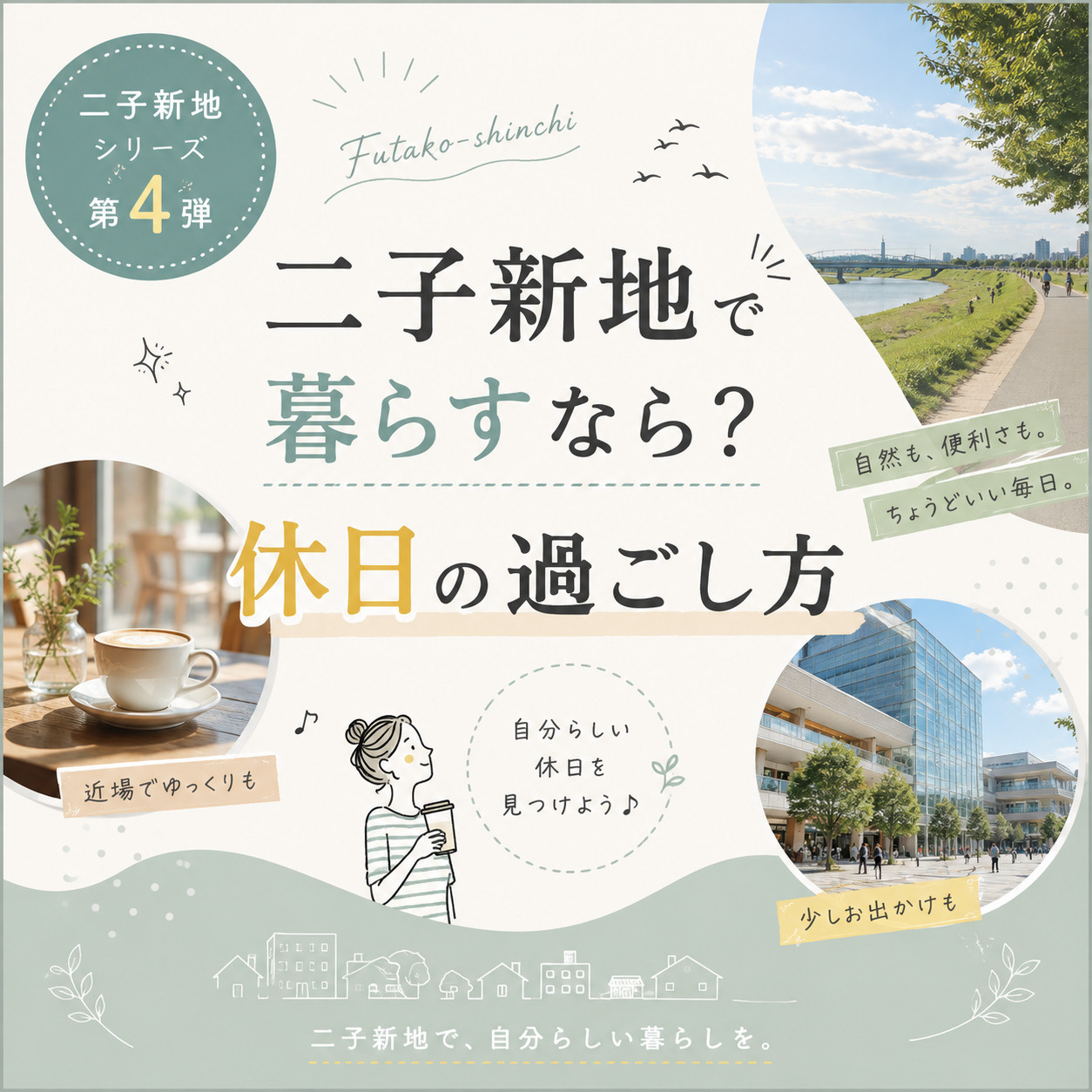 二子新地で暮らすなら？おすすめの休日の過ごし方♪の画像