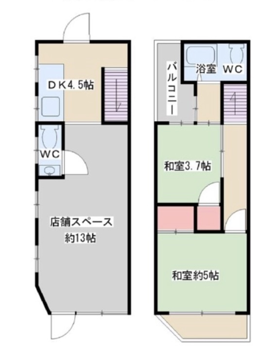都島エリア!公園前の角地路面1棟貸！約17.5坪！業種相談！...の画像