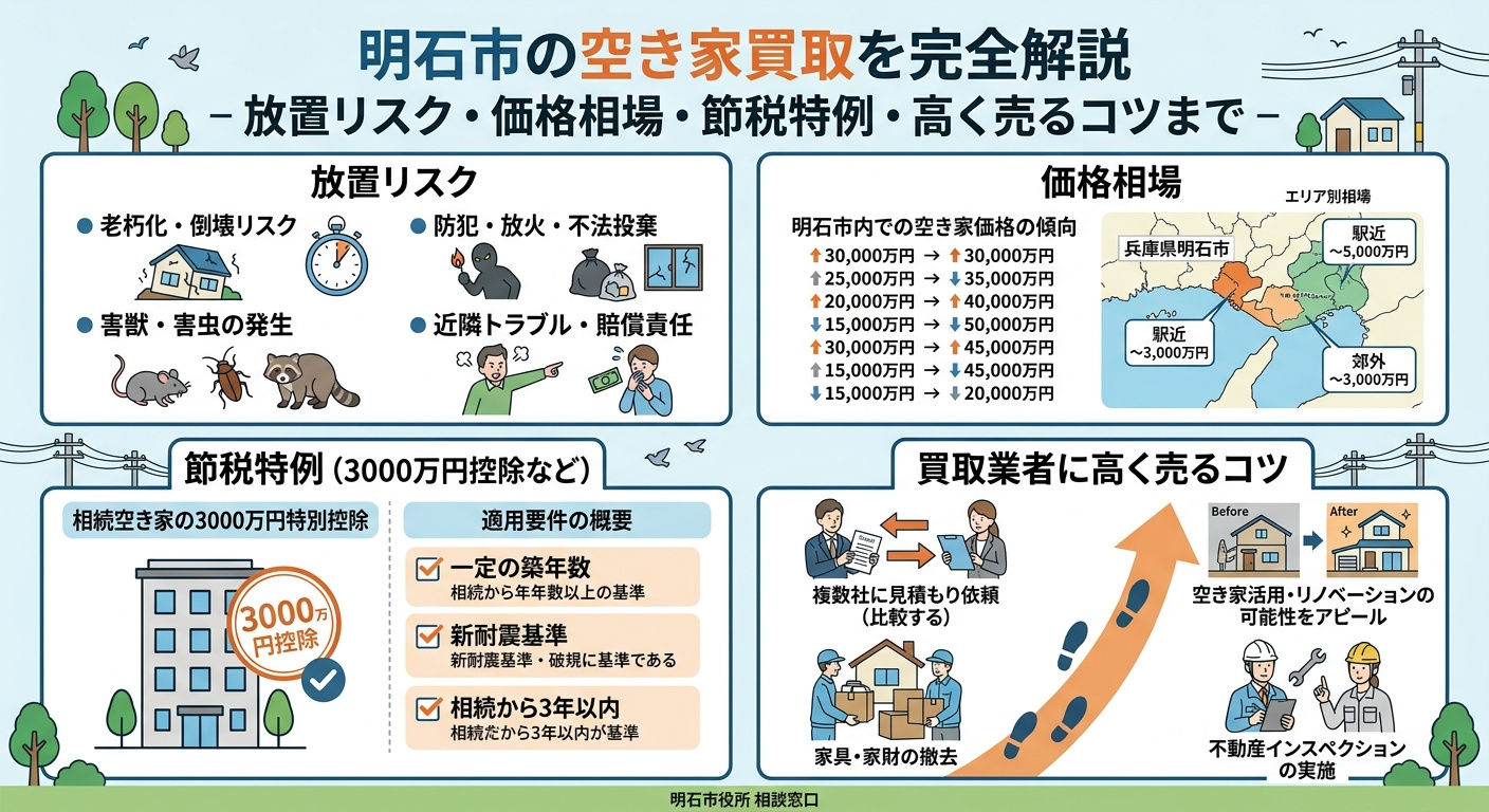 明石市の空き家は買取がおすすめ？価格相場・節税特例・高く売る...の画像