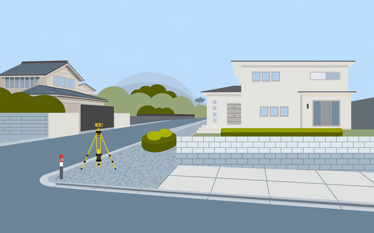 土地境界や越境の不安は明石市の戸建て売却前に解消を！確定測量...の画像