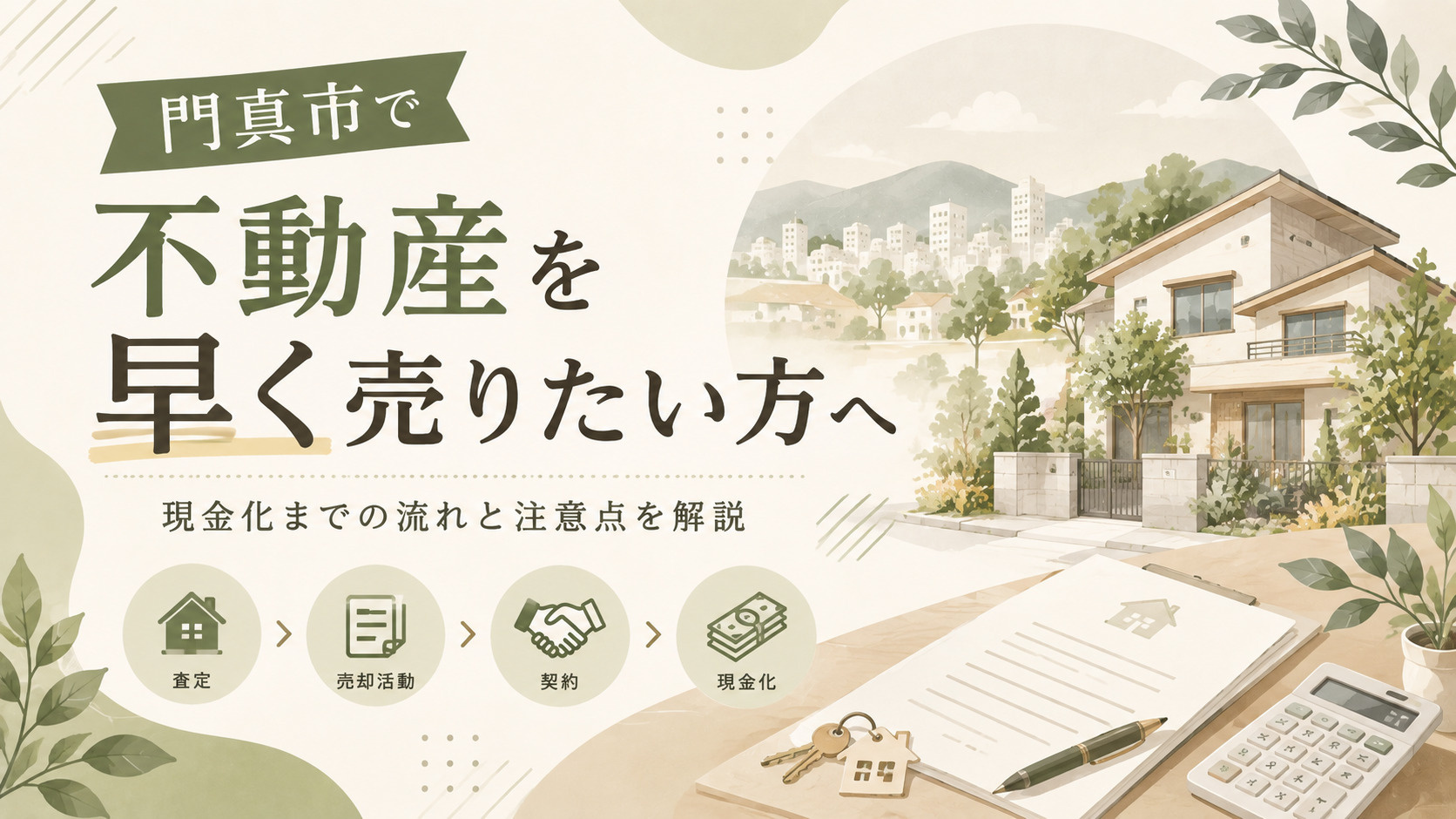 門真市で不動産を早く売りたい方必見！現金化までの具体的な流れ...の画像