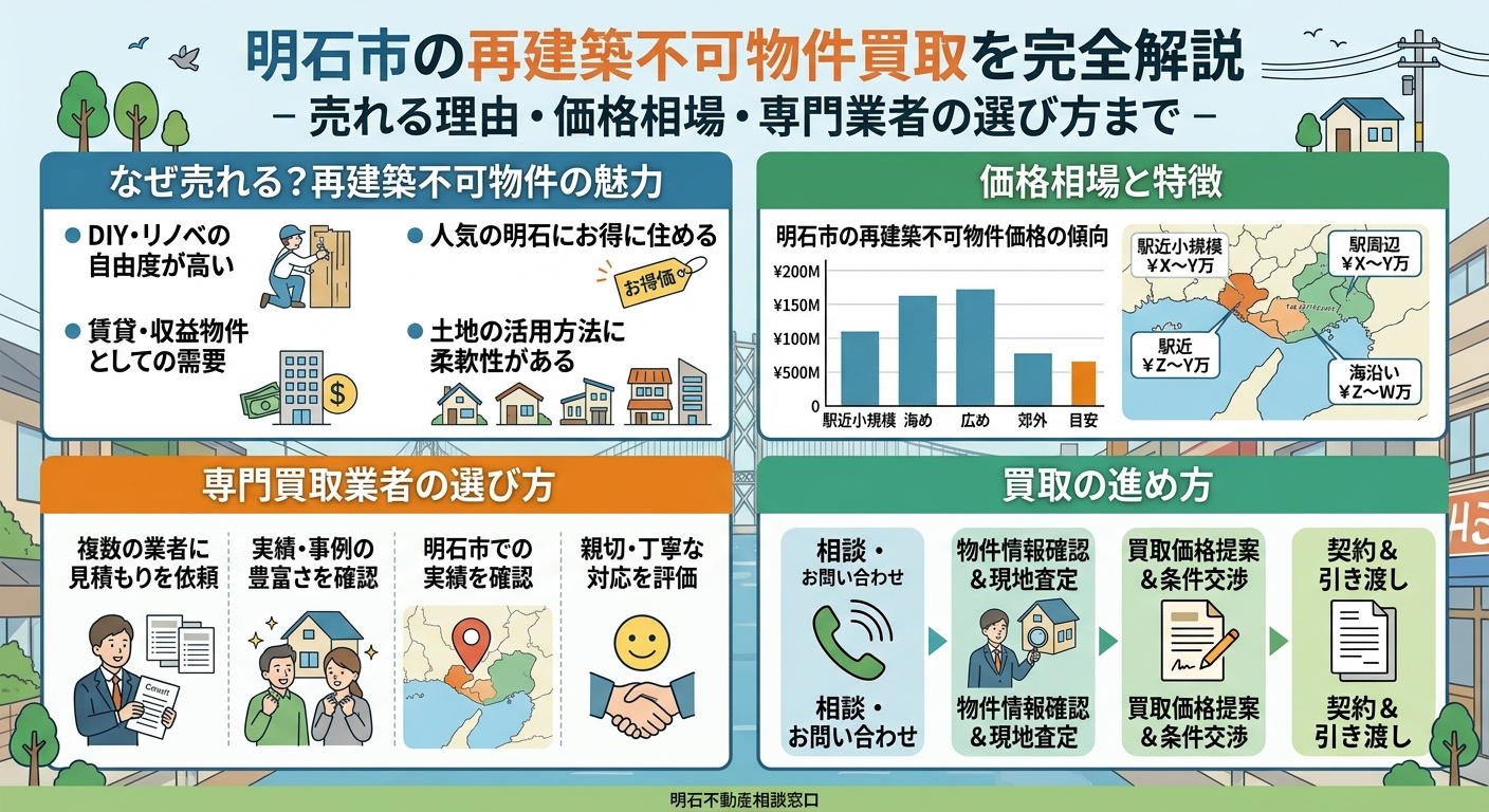 明石市の再建築不可物件買取を完全解説｜売れる理由・価格相場・...の画像