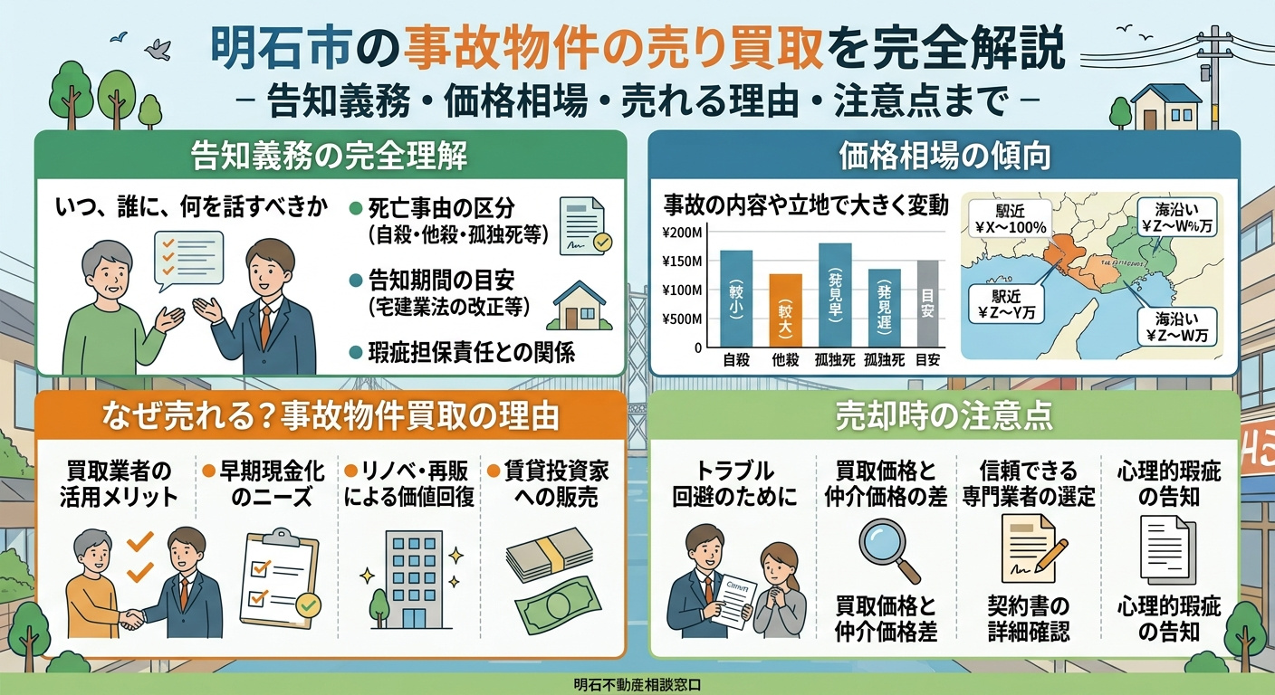 【明石市】事故物件は買取できる？告知義務・価格相場・専門業者...の画像