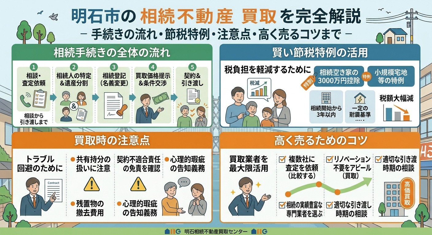 明石市の相続不動産買取完全ガイド2025｜相続登記・節税特例...の画像