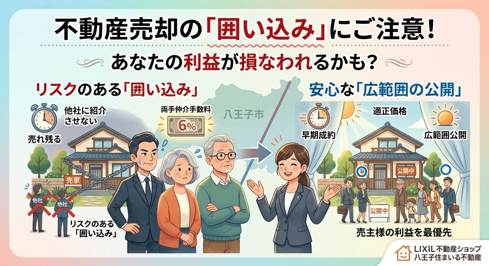 最新記事「不動産売却の「囲い込み」とは？売主が大損する仕組みと防止策を解説」の画像
