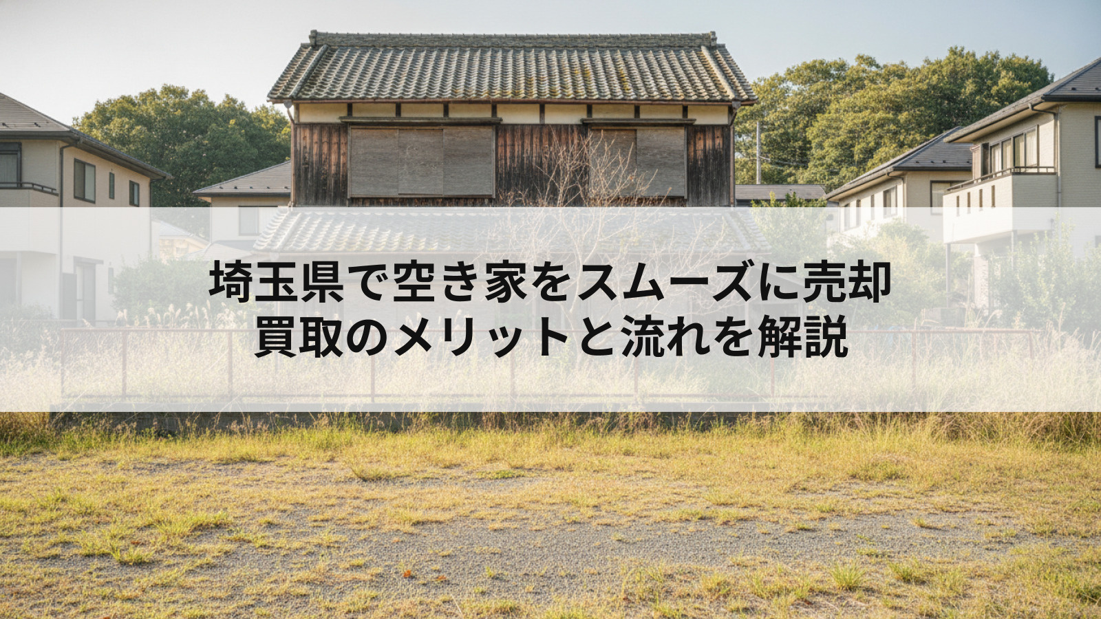 埼玉県で空き家をスムーズに売却 買取のメリットと流れを解説の画像