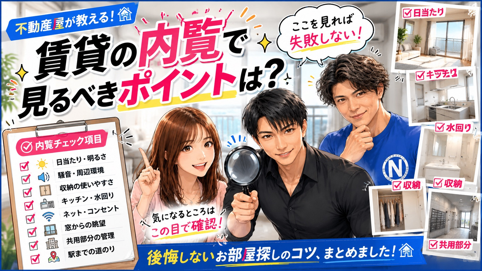 賃貸の内覧で見るべきポイントは？失敗しないチェック項目を不動...の画像