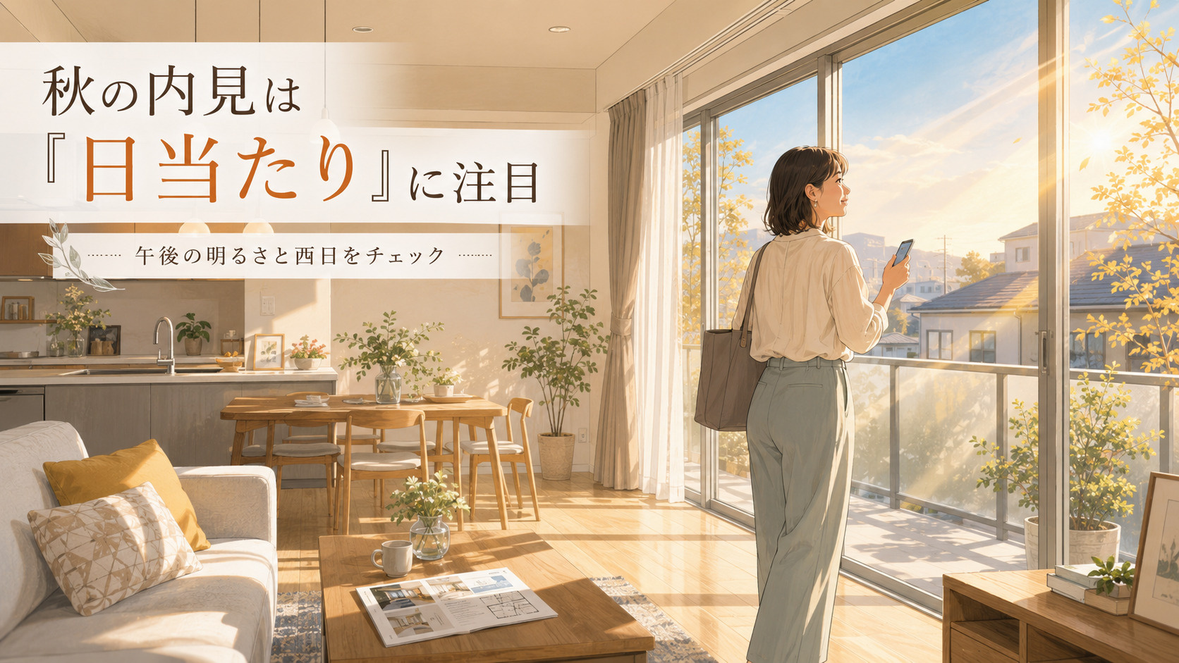 秋の内見は「日当たり」をチェック｜南向きでも暗い？午後・西日...の画像