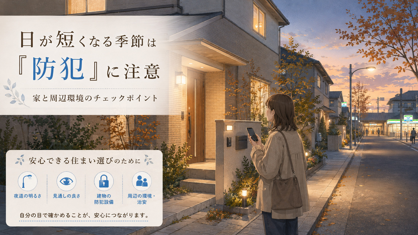 秋冬は住まいの「防犯」を見直す｜空き巣対策と内見で見る家・夜...の画像