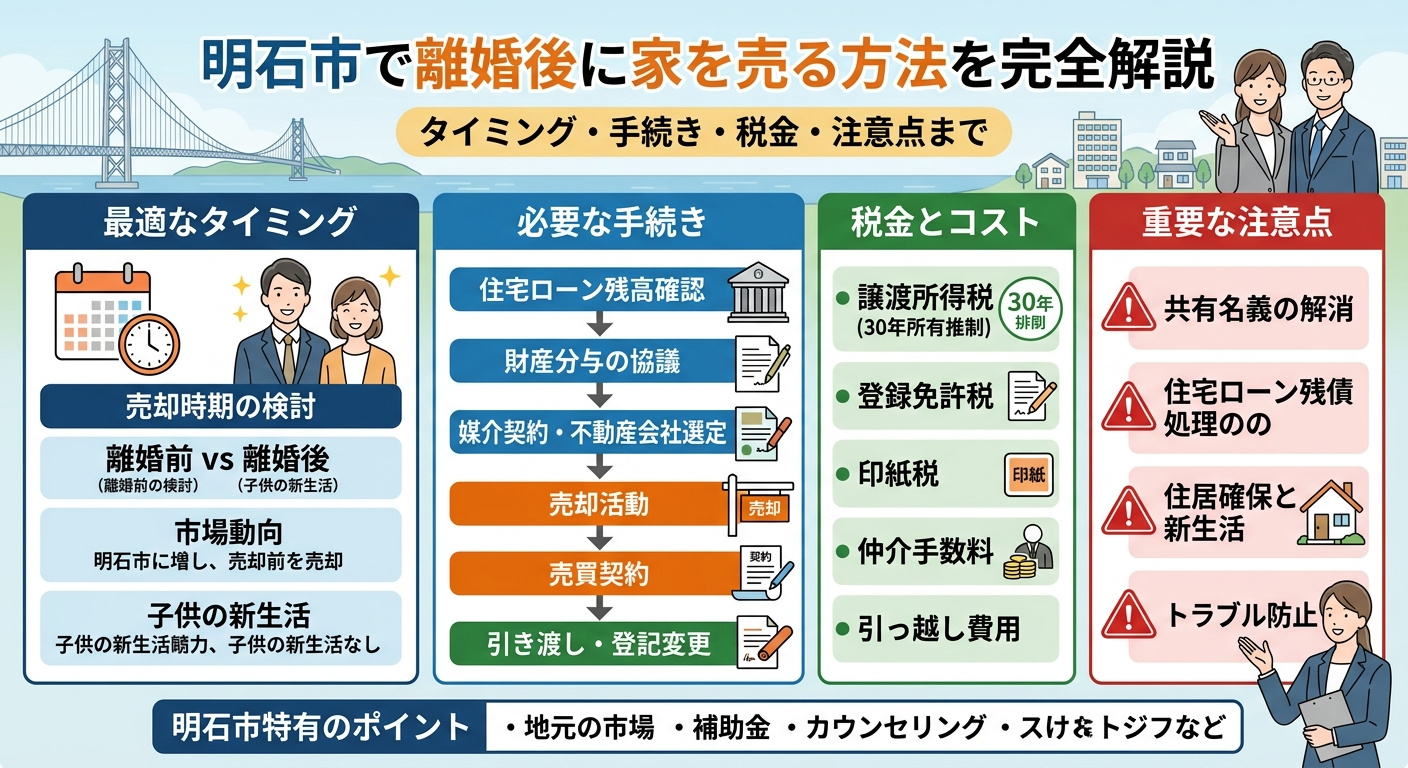 【明石市】離婚後に家を売るには？タイミング・流れ・財産分与の...の画像