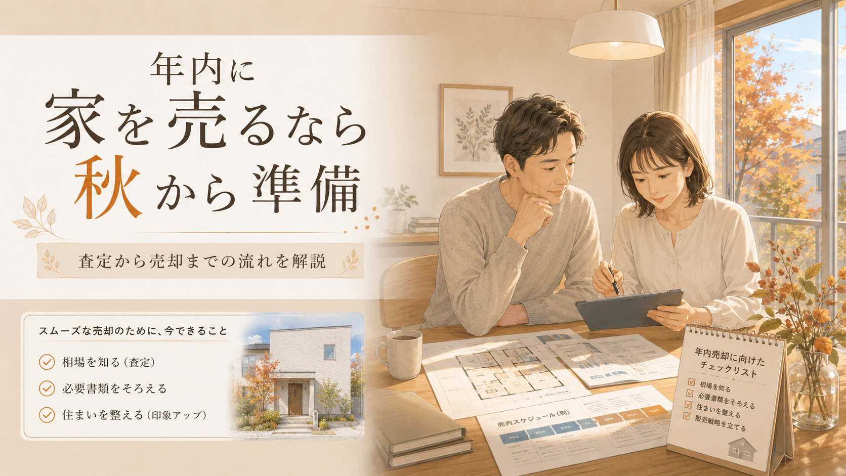 年内に家を売るなら秋から準備｜不動産査定から売却・引渡しまで...の画像