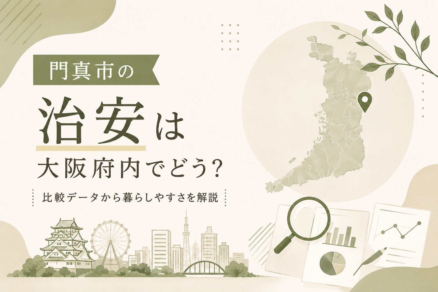 門真市の治安は大阪府内でどう？比較データから暮らしやすさを解...の画像