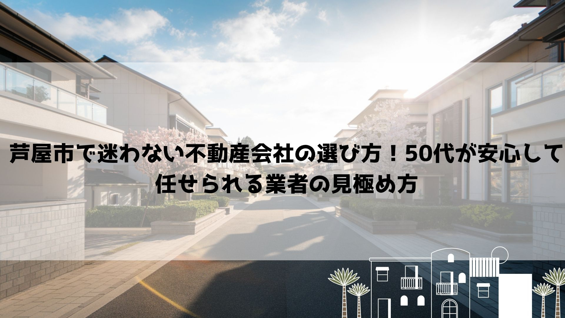 【2026年最新】芦屋市で迷わない不動産会社の選び方！50代...の画像