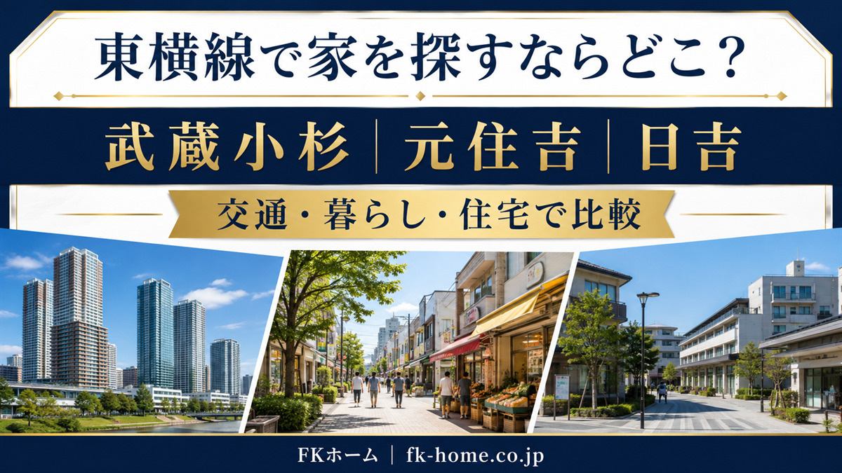 東横線で家を探すならどこ？武蔵小杉・元住吉・日吉を暮らしやす...の画像