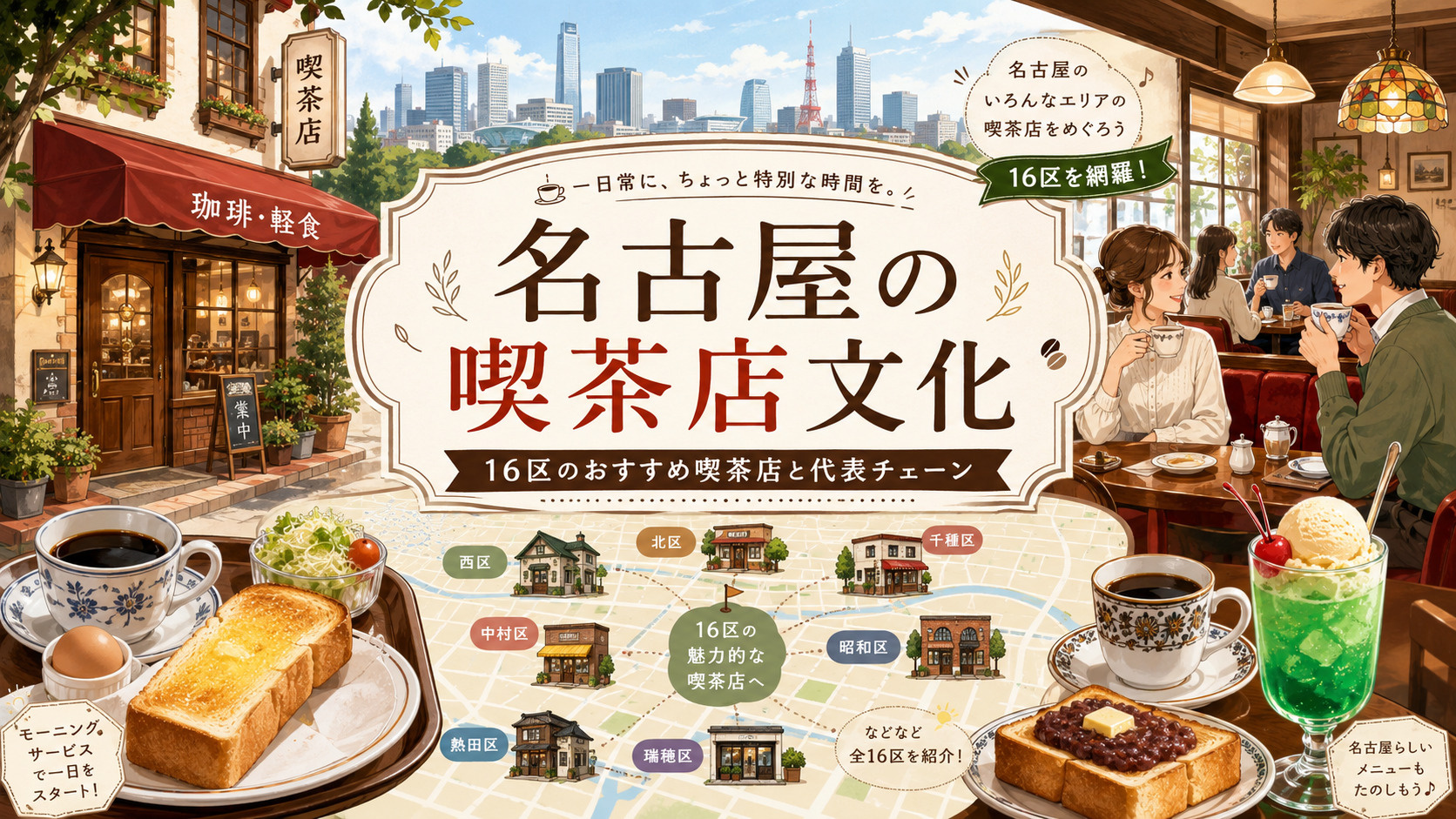 名古屋16区のおすすめ喫茶店｜モーニング・老舗・人気店と喫茶...の画像
