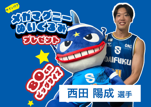 【プレゼント】9月のサイン入りメガマグニーぬいぐるみは西田陽...の画像
