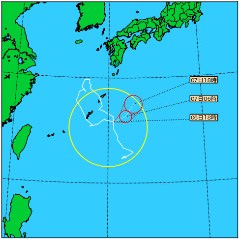 台風24号の画像