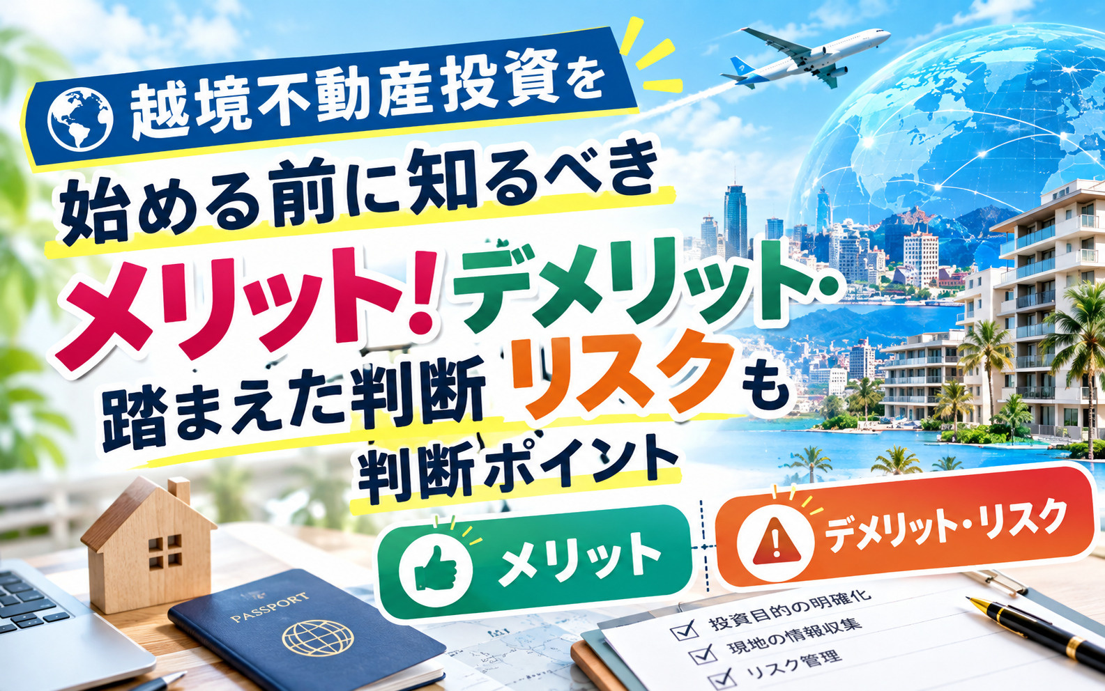 越境不動産投資を始める前に知るべきメリット！デメリットとリス...の画像