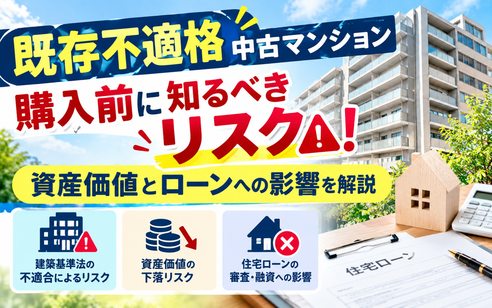 既存不適格中古マンション購入前に知るべきリスク！資産価値とロ...の画像
