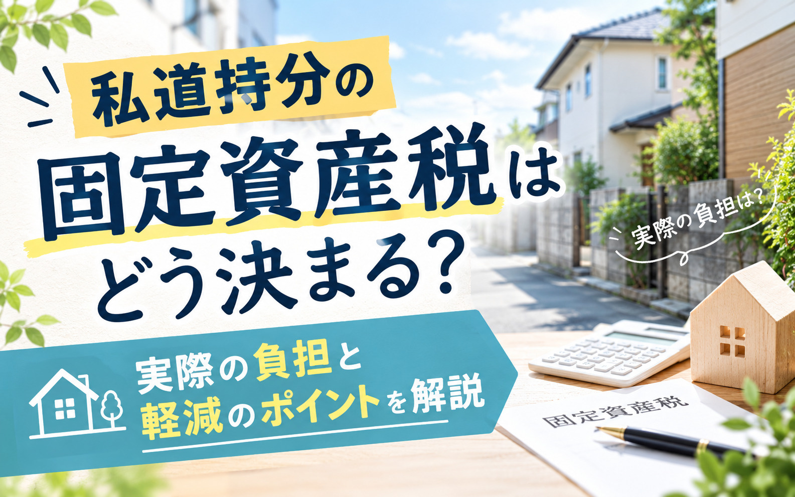 私道持分の固定資産税はどう決まる？実際の負担と軽減のポイント...の画像