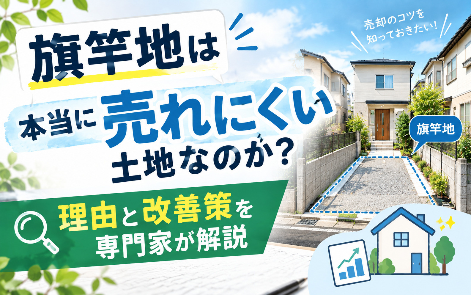 旗竿地は本当に売れにくい土地なのか？理由と改善策を専門家が解...の画像