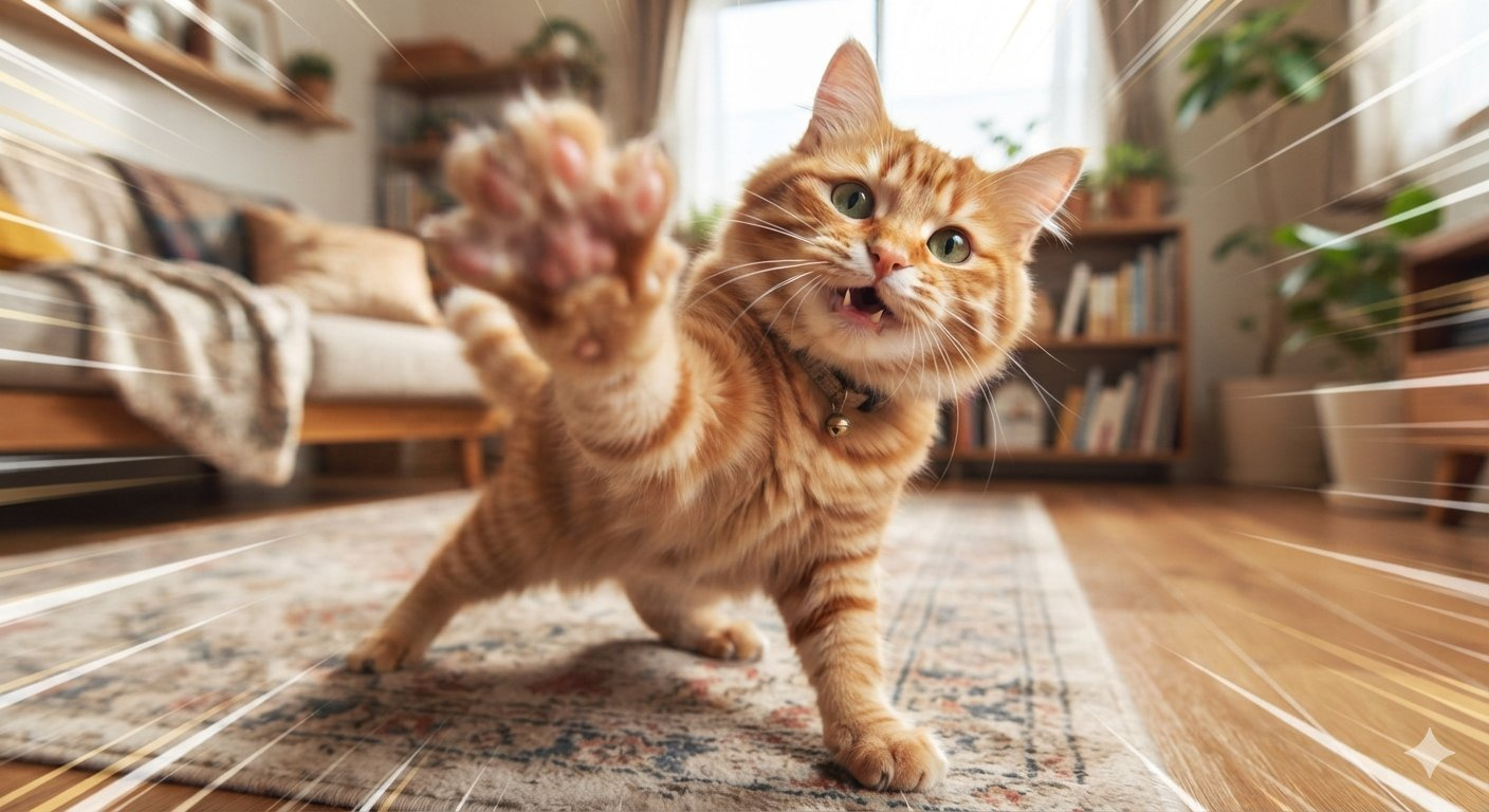 猫パンチの威力はどれくらい？本気の強さと安全な付き合い方を解...の画像
