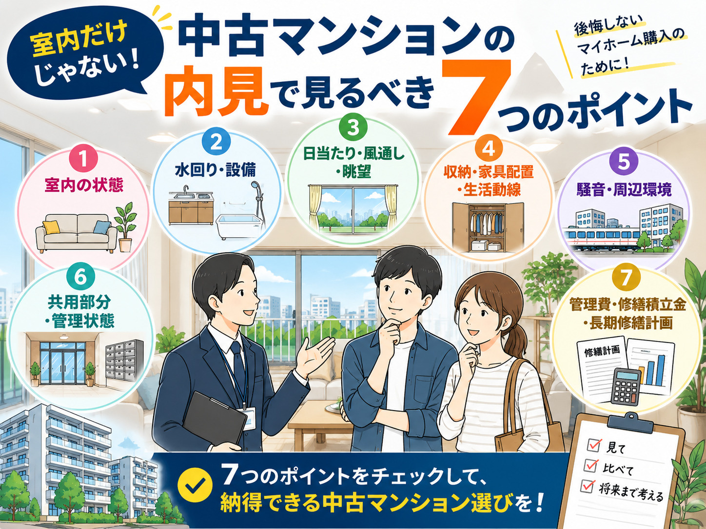 中古マンションの内見で見るべき7つのポイント｜購入前のチェッ...の画像