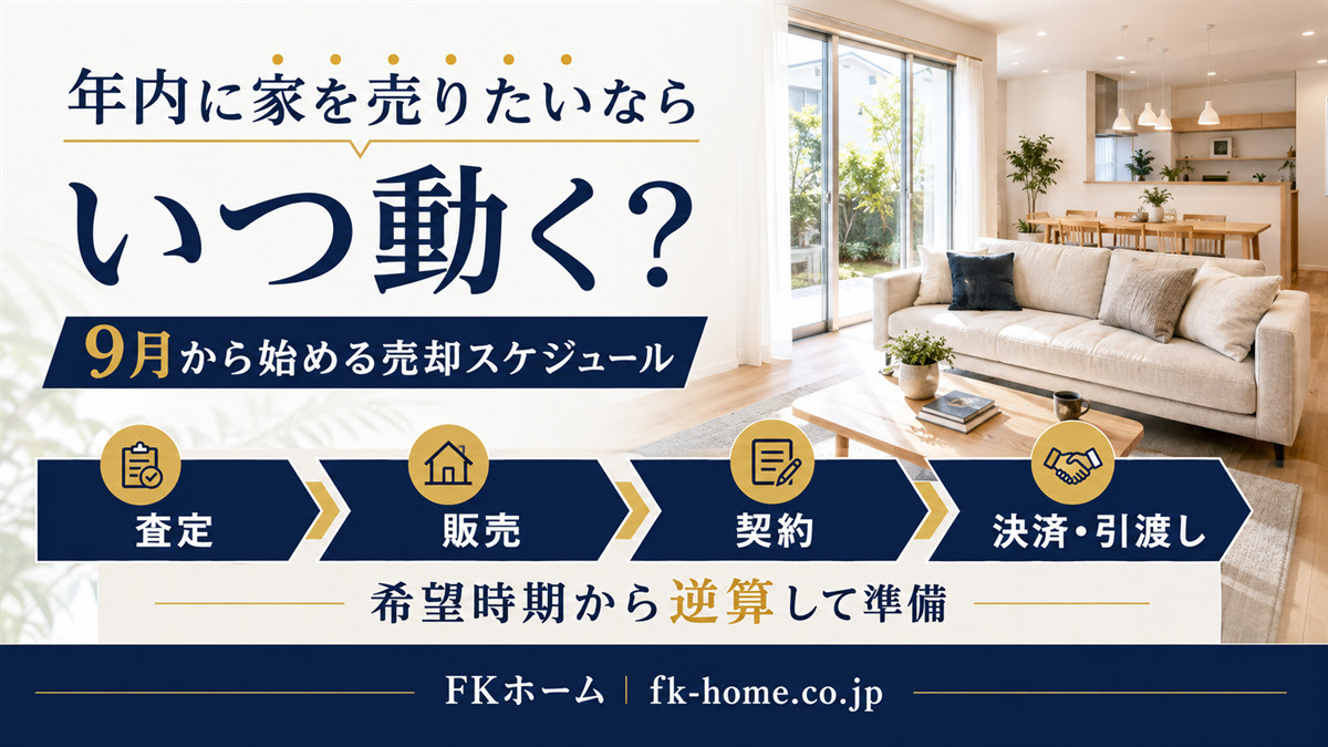 年内に不動産を売りたいなら、いつ動く？9月から始める売却スケ...の画像