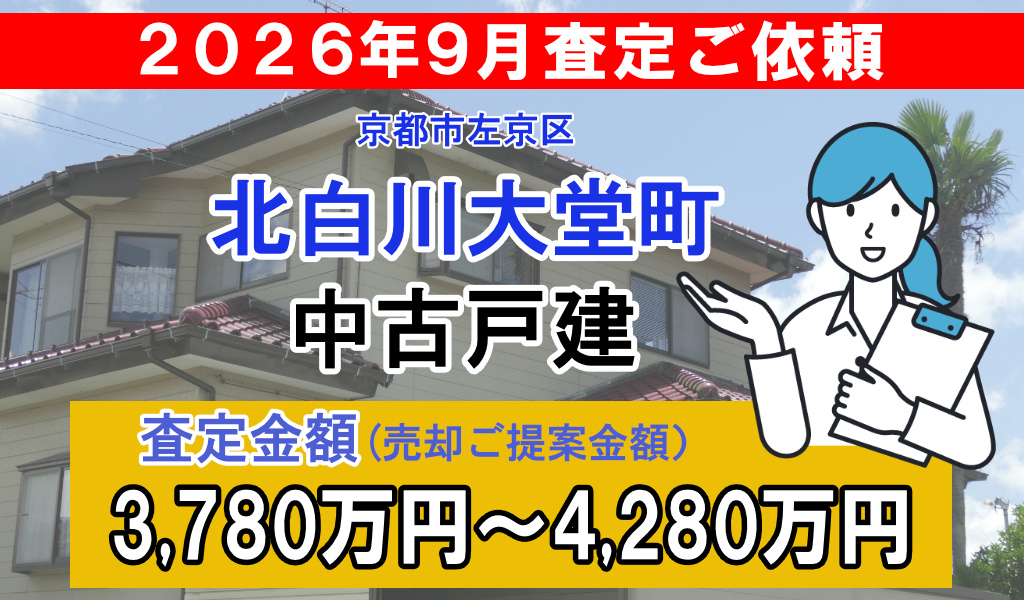 北白川大堂町の査定ご依頼をいただきました!の画像