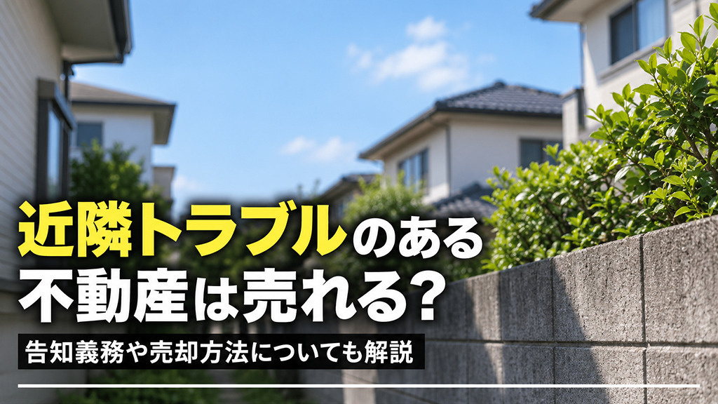 近隣トラブルのある不動産は売れる？告知義務や売却方法について...の画像