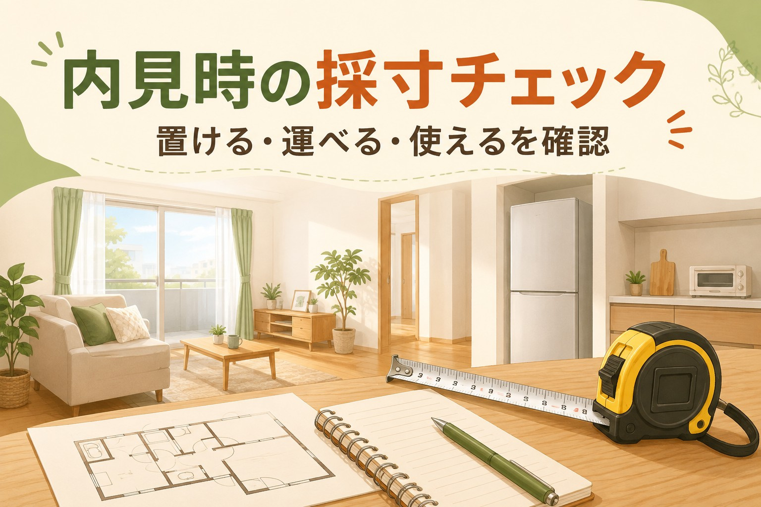 内見にはメジャーを！入居後に困らないための採寸チェックポイン...の画像
