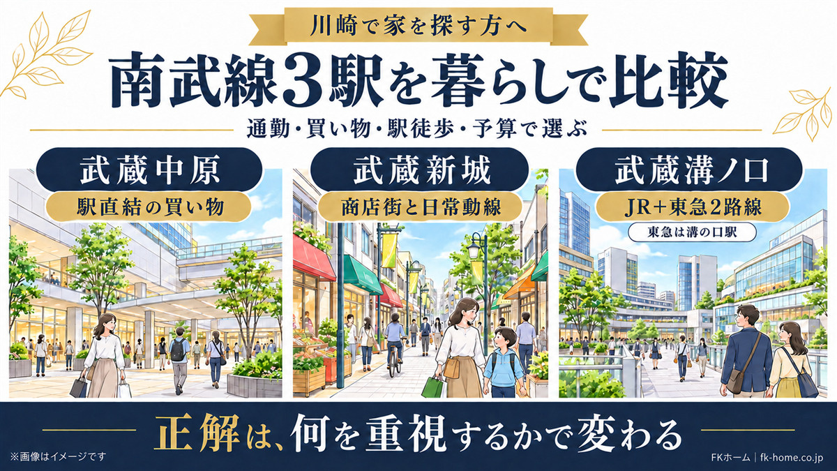 南武線で住むならどこ？武蔵中原・武蔵新城・武蔵溝ノ口を暮らし...の画像