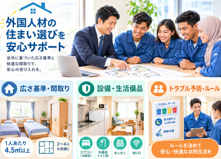 【2026年最新】1部屋に何人まで？技能実習生・特定技能生の...の画像