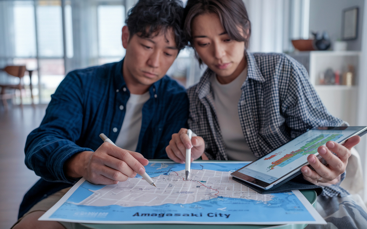 尼崎市の浸水リスクは？ハザードマップで少ないエリアの賃貸を選...の画像
