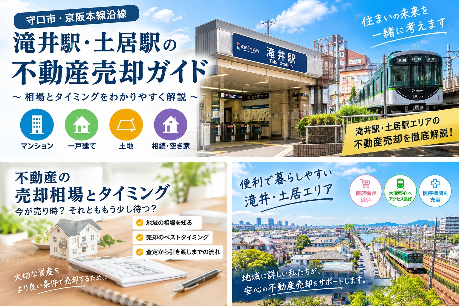 滝井駅土井駅で迷う方必見京阪沿線で売却の勘所は？滝井駅土井駅...の画像