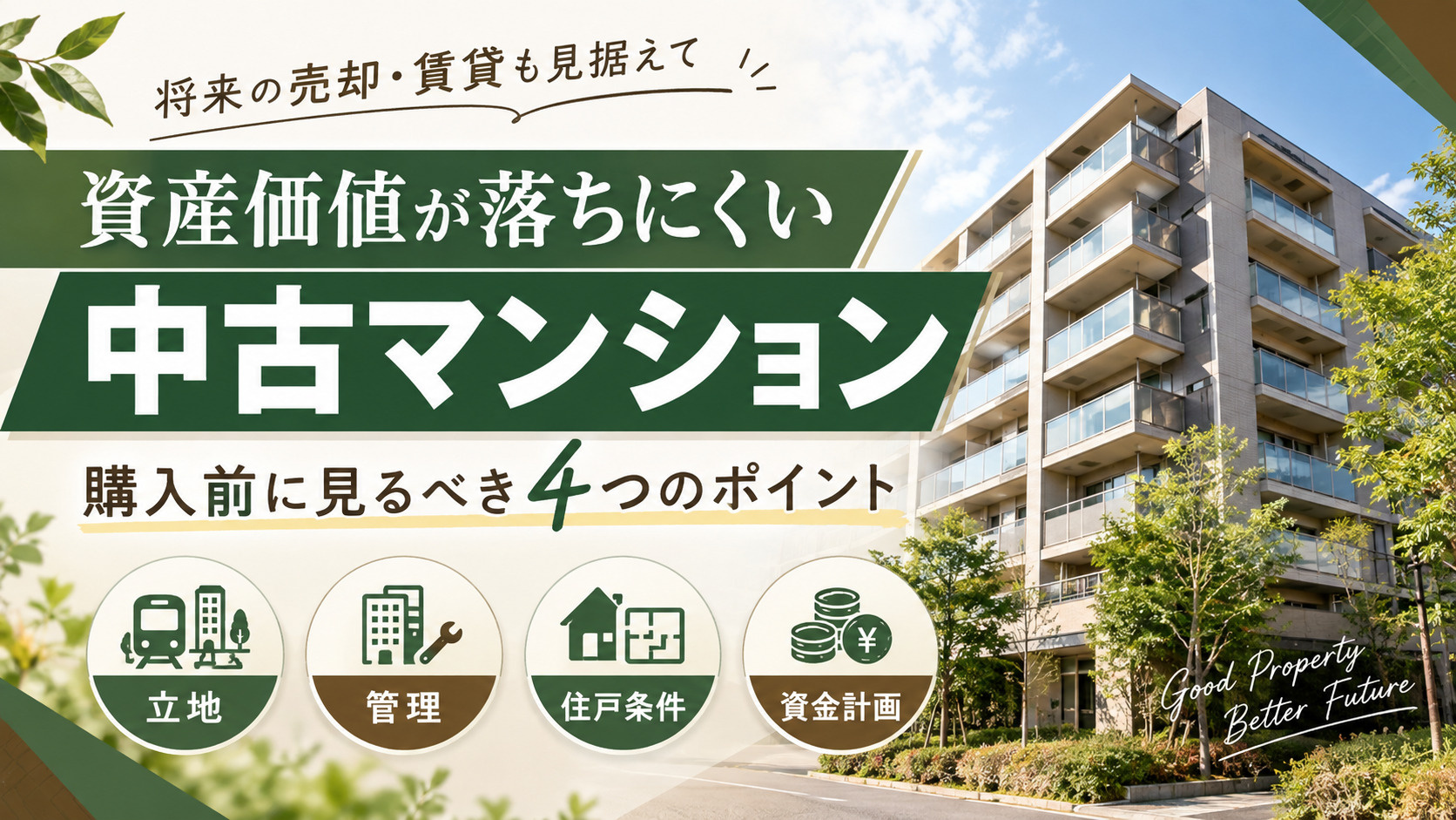 資産価値が落ちにくい中古マンション｜購入前に見るべき4つのポ...の画像