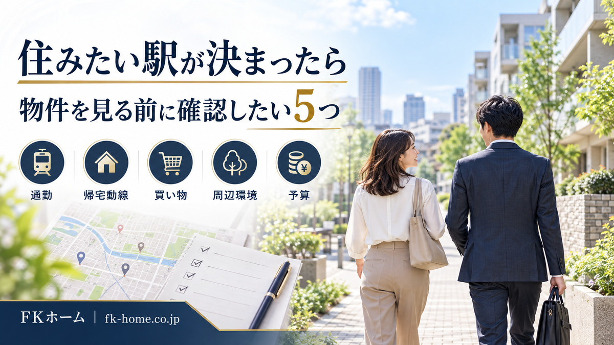 住みたい駅が決まったら何を見る？物件探しの前に確認したい5つ...の画像