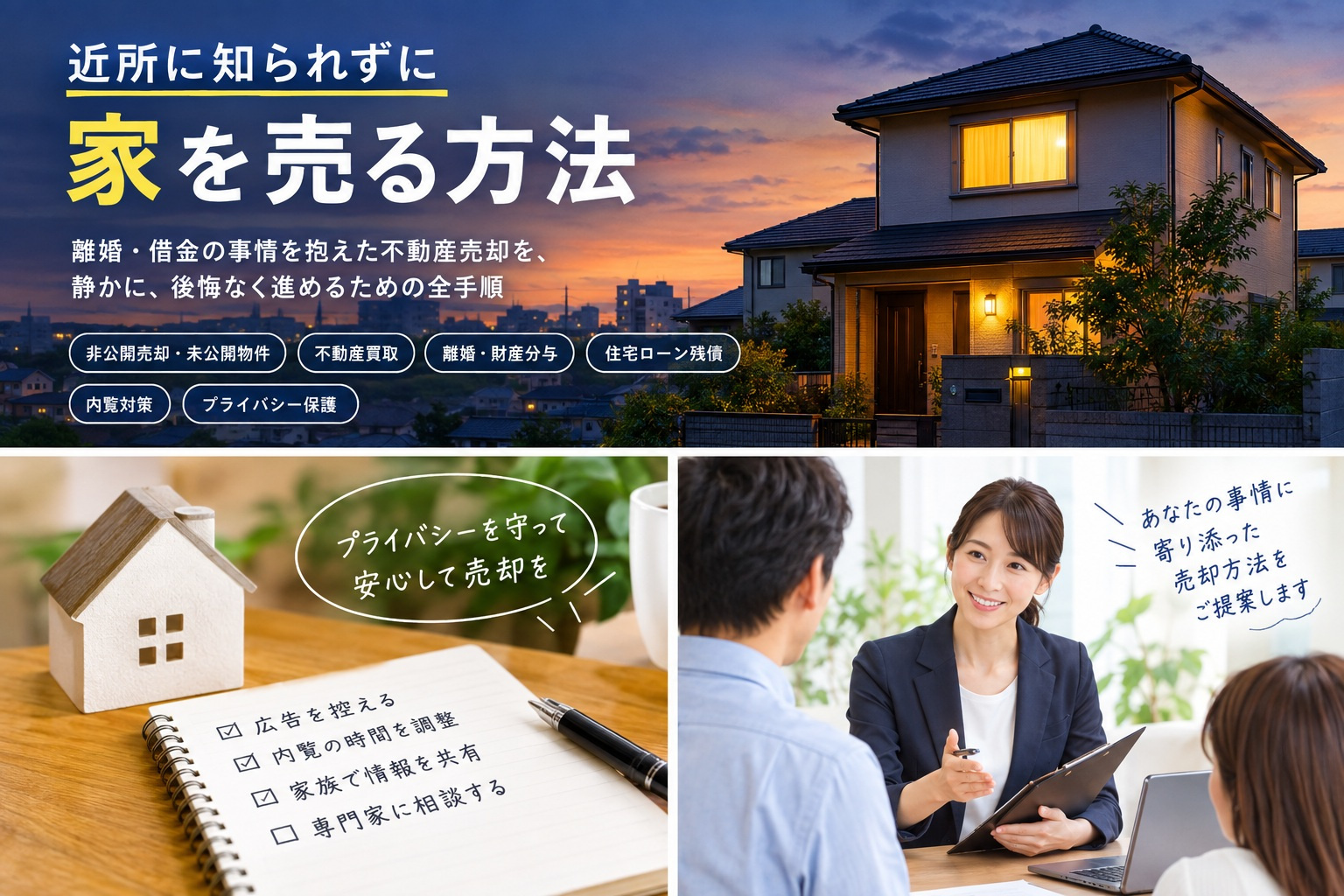 近所に知られずに家を売る方法はある？秘密裏に進めるコツを解説...の画像