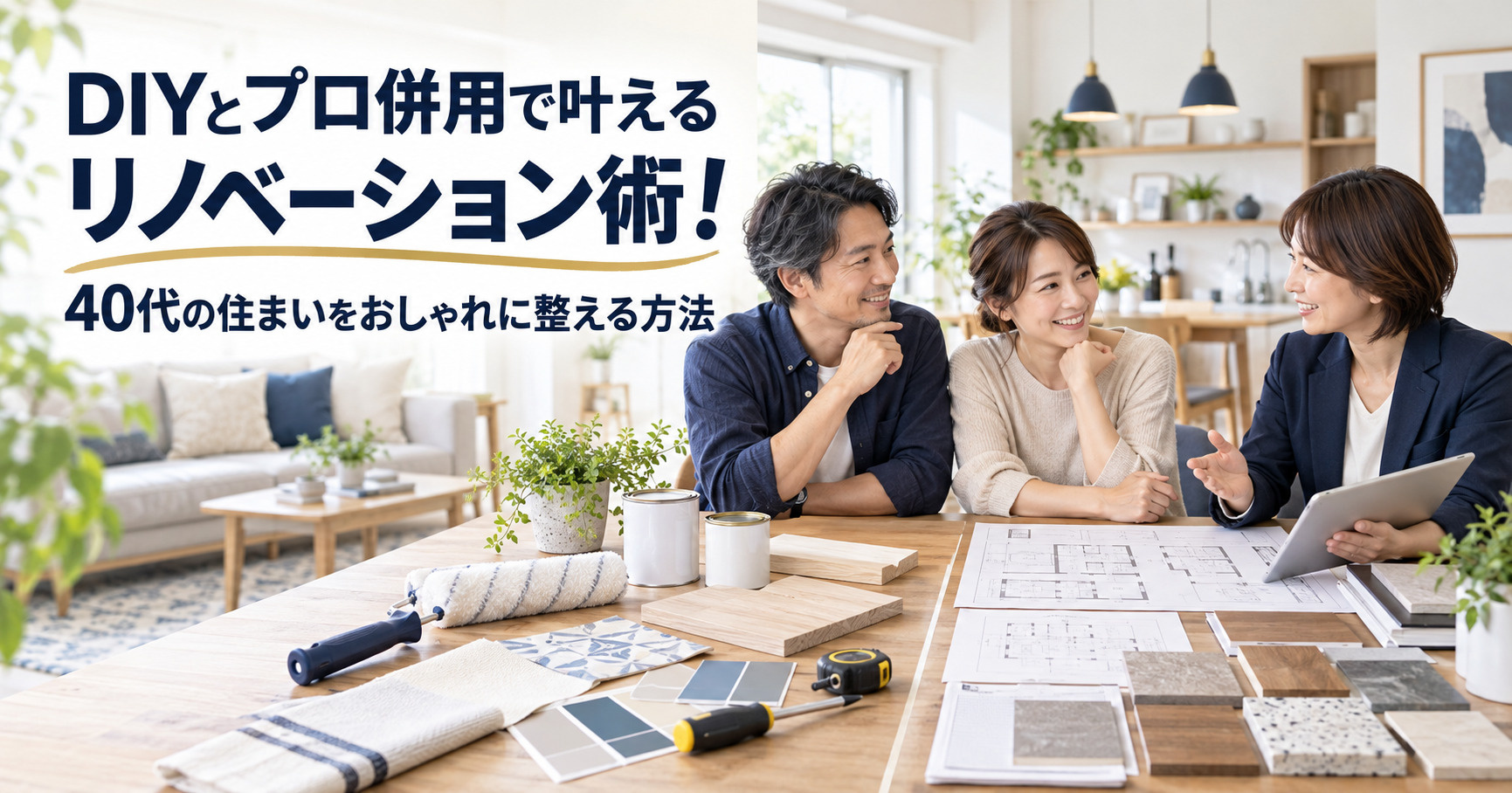 DIYとプロ併用で叶えるリノベーション術！40代の住まいをお...の画像