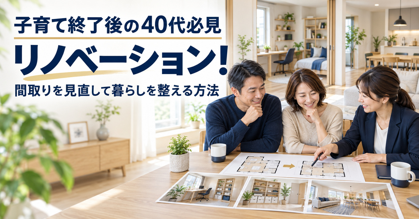 子育て終了後の40代必見リノベーション！間取りを見直して暮ら...の画像