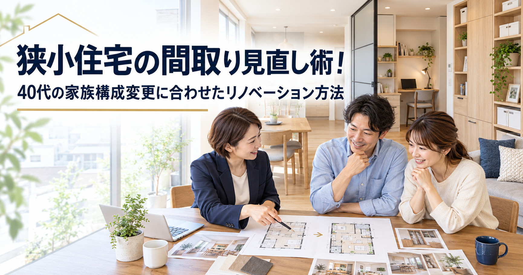 狭小住宅の間取り見直し術！40代の家族構成変更に合わせたリノ...の画像