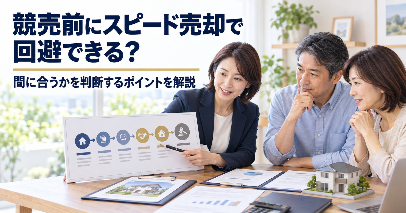 競売前に不動産をスピード売却で回避できるか？間に合うかを判断...の画像
