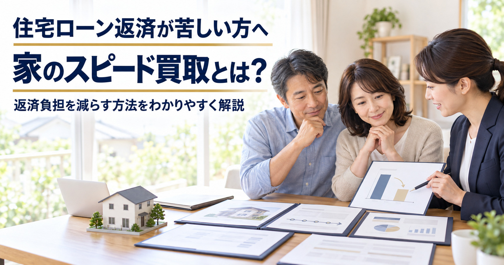 住宅ローン返済が苦しい方へ家のスピード買取とは？返済負担を減...の画像