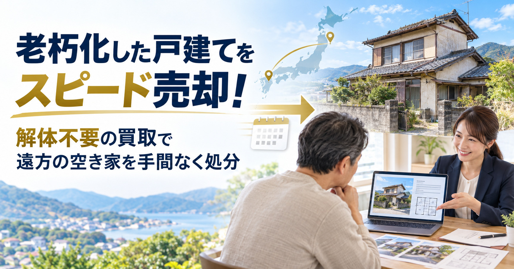 老朽化した戸建てをスピード売却！解体不要の買取で遠方の空き家...の画像